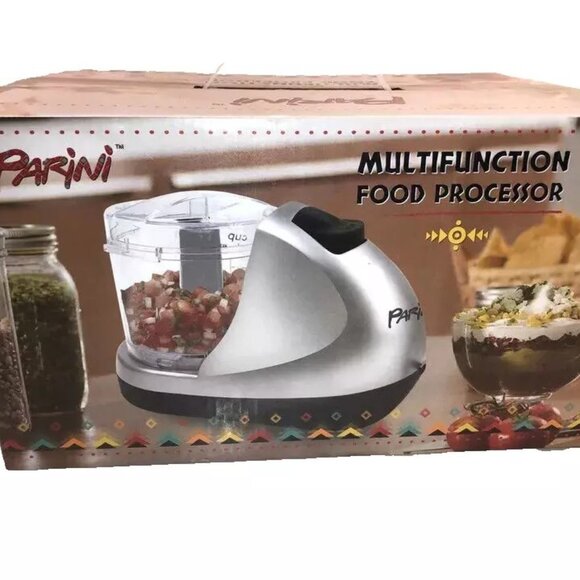 New in Box Parini Multifunction Mini Food Processor Reversible Slicer/Shredder - Picture 2 of 9